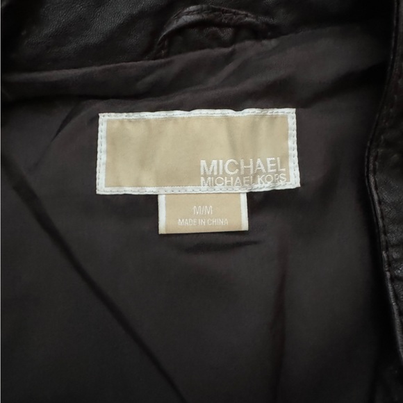Michael Kors 100% Brown Leather Vest - Picture 3 of 6